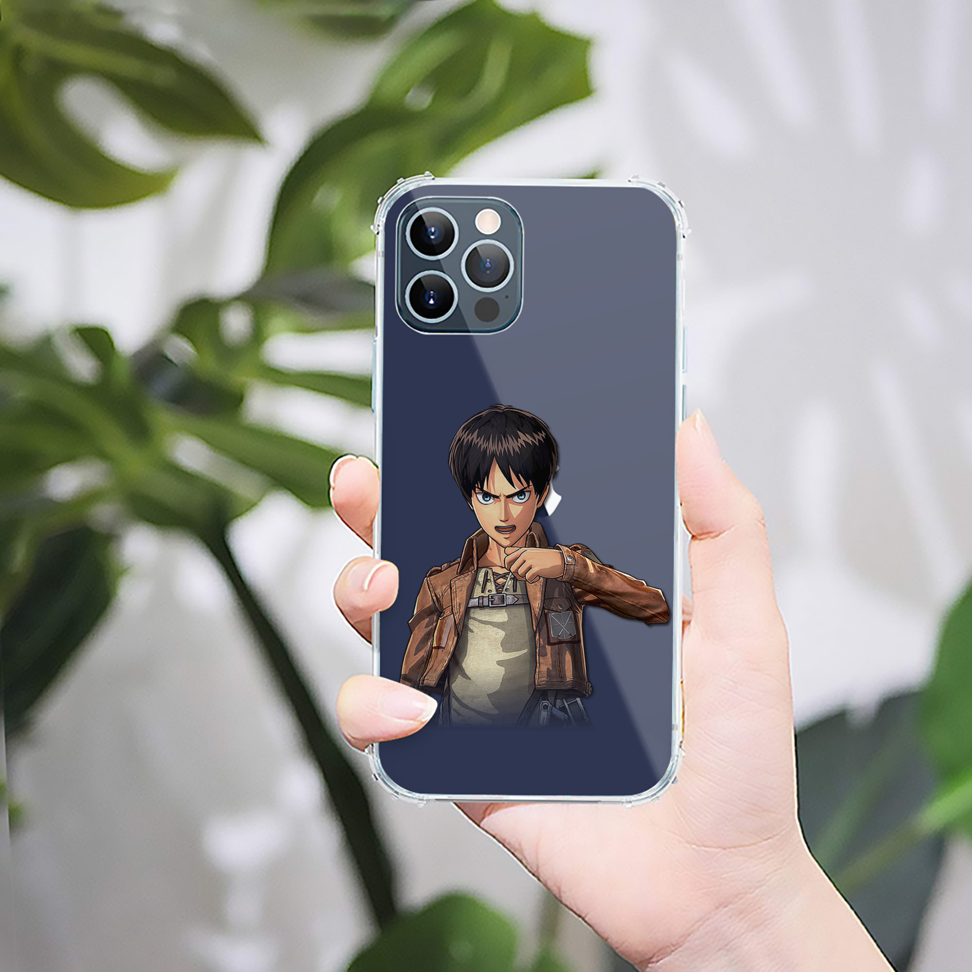 （画像用） 進撃の巨人 エレン･イェーガー Attack on Titan Eren Jäger 【iPhone 12シリーズ対応】透明スマホケース（クリアソフトケース）